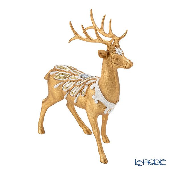 ハルモニア クリスマスオブジェ エンブロイダリーディア ホワイト HM-010686 ポリレジン製