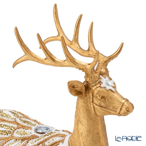 ハルモニア クリスマスオブジェ エンブロイダリーディア ホワイト HM-010686 ポリレジン製