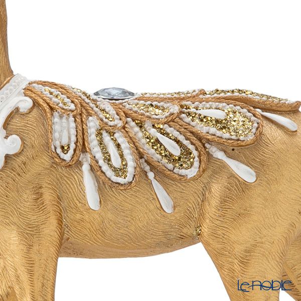 ハルモニア クリスマスオブジェ エンブロイダリーディア ホワイト HM-010686 ポリレジン製