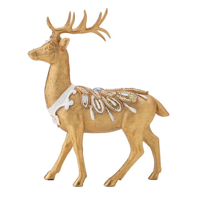 ハルモニア クリスマスオブジェ エンブロイダリーディア ホワイト HM-010686 ポリレジン製