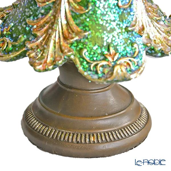 ハルモニア クリスマスオブジェ ヴィンテージツリーオブジェ グリーン 30cm HM-011077 ポリレジン製