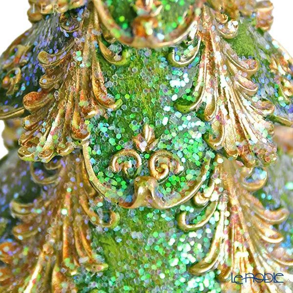 ハルモニア クリスマスオブジェ ヴィンテージツリーオブジェ グリーン 30cm HM-011077 ポリレジン製