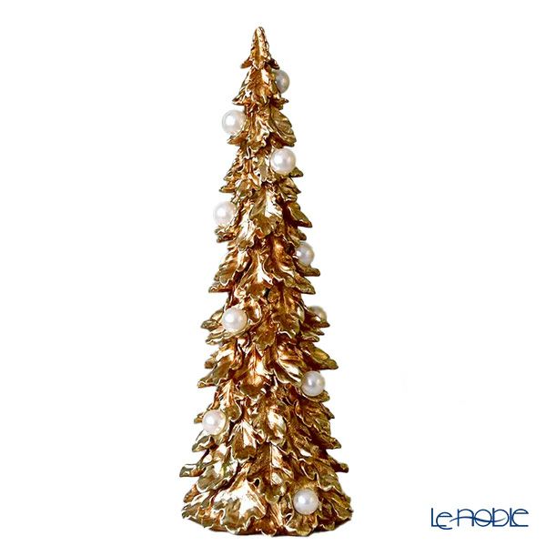 ハルモニア クリスマスオブジェ パールゴールドツリーオブジェ トール 49cm HM-010986 ポリレジン製
