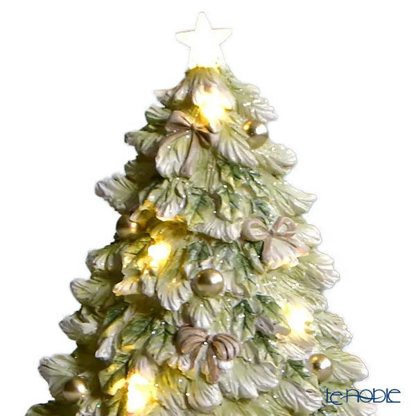 ハルモニア クリスマスオブジェ ツリー LEDクリームグリーン HM-011230 電池式 ポリレジン製※電池は別売り