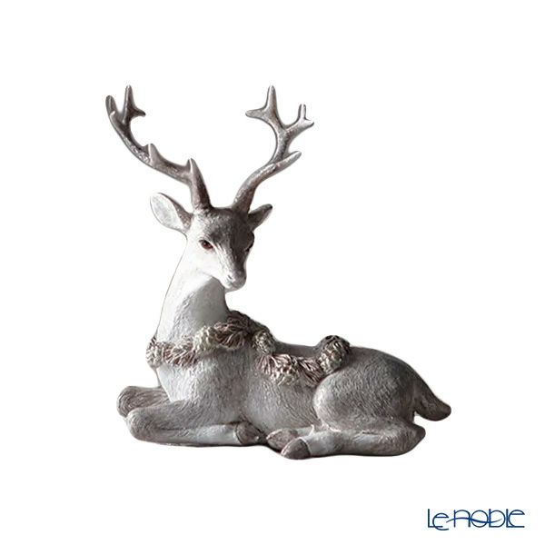 ハルモニア クリスマスオブジェ ウインターフォレスト ディア（トナカイ）A2 座り HM-011303 ポリレジン製