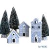 ハルモニア クリスマスオブジェ オブジェ6点セット ウインターブルービレッジ HM-011248 ポリレジン製