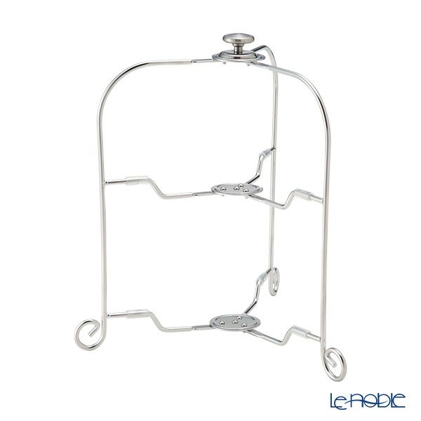 サクライ ワンタッチプレートスタンド 2段 22013011 プレート直径19-24cm 用 折りたたみ式