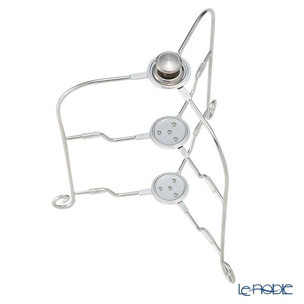 サクライ ワンタッチプレートスタンド 2段 22013011 プレート直径19-24cm 用 折りたたみ式