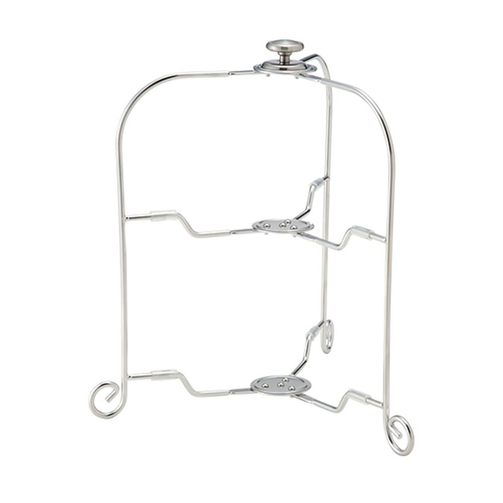 サクライ ワンタッチプレートスタンド 2段 22013011 プレート直径19-24cm 用 折りたたみ式