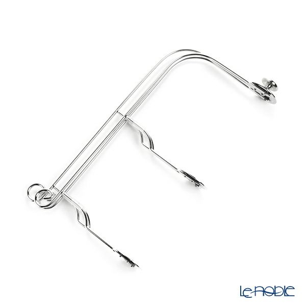 サクライ ワンタッチプレートスタンド／ケーキスタンド L 2段 プレート直径24-30cm 用 18-8ステンレス製 折りたたみ式