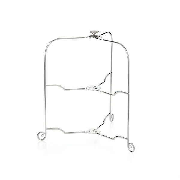 サクライ ワンタッチプレートスタンド／ケーキスタンド L 2段 プレート直径24-30cm 用 18-8ステンレス製 折りたたみ式