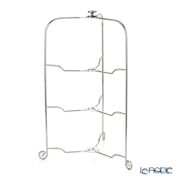 サクライ ワンタッチプレートスタンド／ケーキスタンド L 3段 プレート直径24-30cm 用 18-8ステンレス製 折りたたみ式