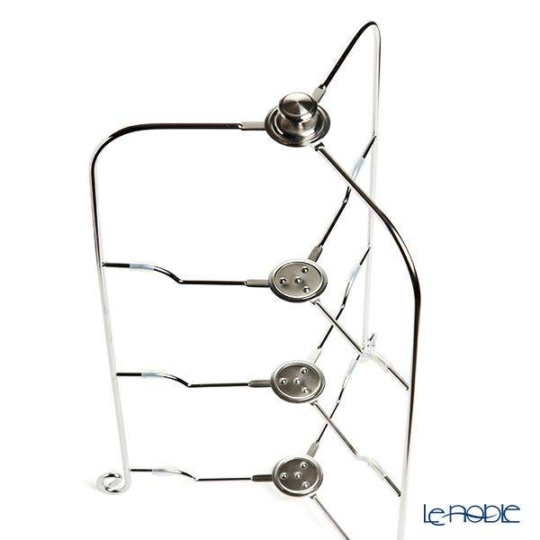 サクライ ワンタッチプレートスタンド／ケーキスタンド L 3段 プレート直径24-30cm 用 18-8ステンレス製 折りたたみ式