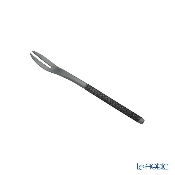 サクライ J-Tone 布着せカトラリー 紗綾 漆黒／漆黒 鶴田一郎デザイン 和菓子ナイフ、スプーン、フォーク 3本セット