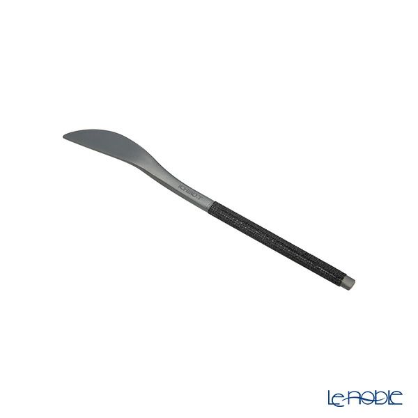 サクライ J-Tone 布着せカトラリー 紗綾 漆黒／漆黒 鶴田一郎デザイン 和菓子ナイフ、スプーン、フォーク 3本セット