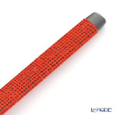 サクライ J-Tone 布着せカトラリー 紗綾 漆黒／朱 鶴田一郎デザイン 和菓子ナイフ、スプーン、フォーク 3本セット