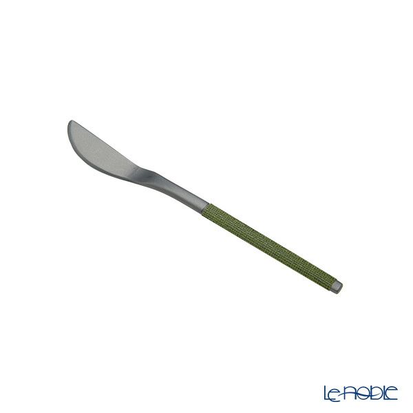 サクライ J-Tone 布着せカトラリー 紗綾 漆黒／抹茶 鶴田一郎デザイン 和菓子ナイフ、スプーン、フォーク 3本セット