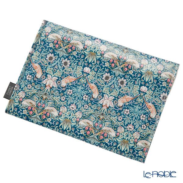 リバティプリント（LIBERTY PRINT）を使用したマルチケース02 ストロベリーシーフ／いちご泥棒 グリーン 21×15×2cm 日本製