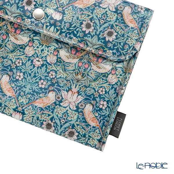 リバティプリント（LIBERTY PRINT）を使用したマルチケース02 ストロベリーシーフ／いちご泥棒 グリーン 21×15×2cm 日本製