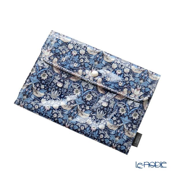 リバティプリント（LIBERTY PRINT）を使用したマルチケース02 ストロベリーシーフ／いちご泥棒 ネイビー 21×15×2cm 日本製