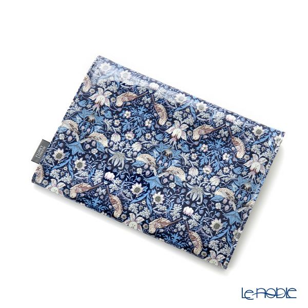 リバティプリント（LIBERTY PRINT）を使用したマルチケース02 ストロベリーシーフ／いちご泥棒 ネイビー 21×15×2cm 日本製