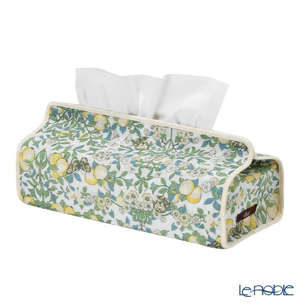 リバティプリント（LIBERTY PRINT）を使用したティッシュカバー オーチャード イエロー 22.5×11.5×H5cm用 日本製