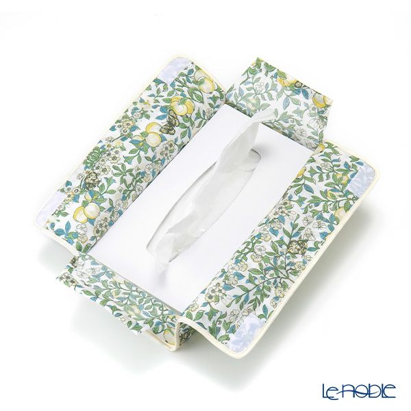 リバティプリント（LIBERTY PRINT）を使用したティッシュカバー オーチャード イエロー 22.5×11.5×H5cm用 日本製