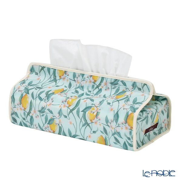 リバティプリント（LIBERTY PRINT）を使用したティッシュカバー レモン ブロッサム ミント 22.5×11.5×H5cm用 日本製