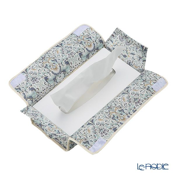 リバティプリント（LIBERTY PRINT）を使用したティッシュカバー ロデン ブルー 22.5×11.5×H5cm用 日本製
