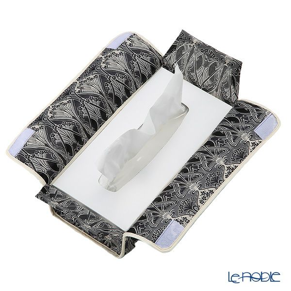 リバティプリント（LIBERTY PRINT）を使用したティッシュカバー アイアンシ ブラック 22.5×11.5×H5cm用 日本製