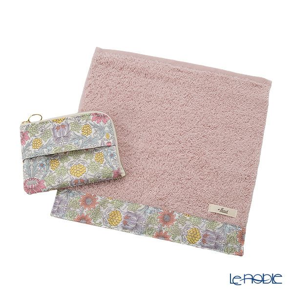 リバティプリントを使用した ソフトハンドタオル ＆ ティッシュポーチ ギフトセット B セバートン ピンク 23SS