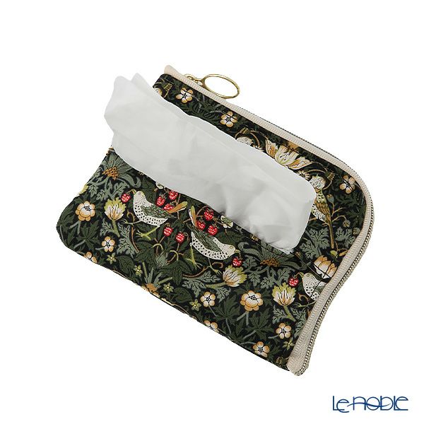 リバティプリントを使用した ソフトハンドタオル ＆ ティッシュポーチ ギフトセット D ストロベリーシーフ フォレスト 23SS