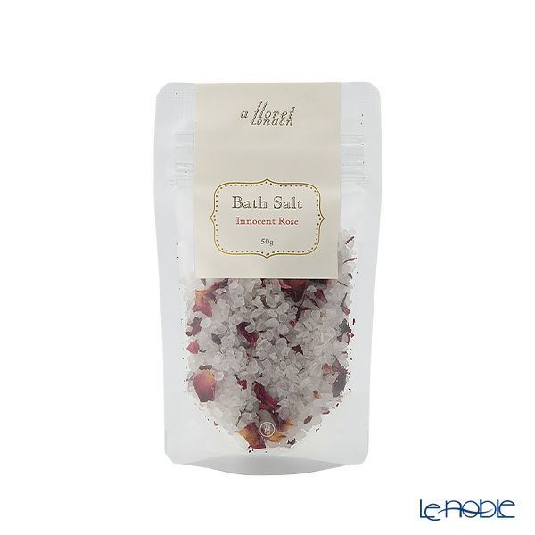 リバティプリントを使用したハンドタオル＆ハーブバスソルト50g （約2回分 不織布袋2枚入） ギフトセット A フラワーフェテ PI イノセントローズの香り 23SS