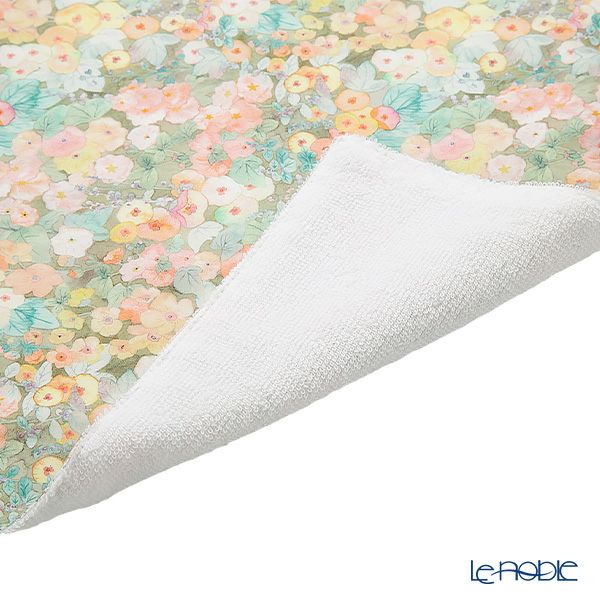 リバティプリントを使用したハンドタオル＆ハーブバスソルト50g （約2回分 不織布袋2枚入） ギフトセット C ホリーホックス BE ボタニカルフラワーの香り 23SS