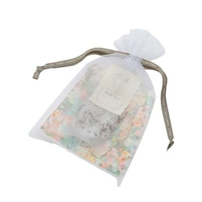 リバティプリントを使用したハンドタオル＆ハーブバスソルト50g （約2