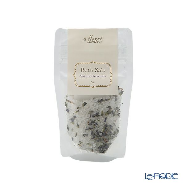 リバティプリントを使用したハンドタオル＆ハーブバスソルト50g （約2回分 不織布袋2枚入） ギフトセット D ホリーホックス GR ナチュラルラベンダーの香り 23SS