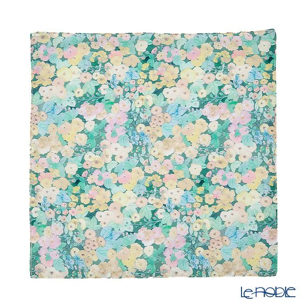 リバティプリントを使用したハンドタオル＆ハーブバスソルト50g （約2回分 不織布袋2枚入） ギフトセット D ホリーホックス GR ナチュラルラベンダーの香り 23SS