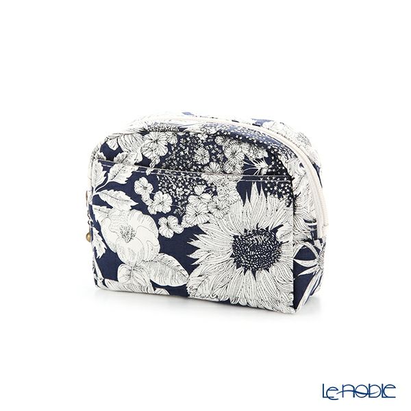 リバティプリント（LIBERTY PRINT）を使用したミニポーチ スウィムダンクレア ネイビー 11×4×10cm 日本製