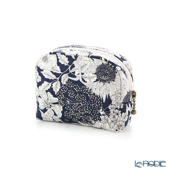 リバティプリント（LIBERTY PRINT）を使用したミニポーチ スウィムダンクレア ネイビー 11×4×10cm 日本製