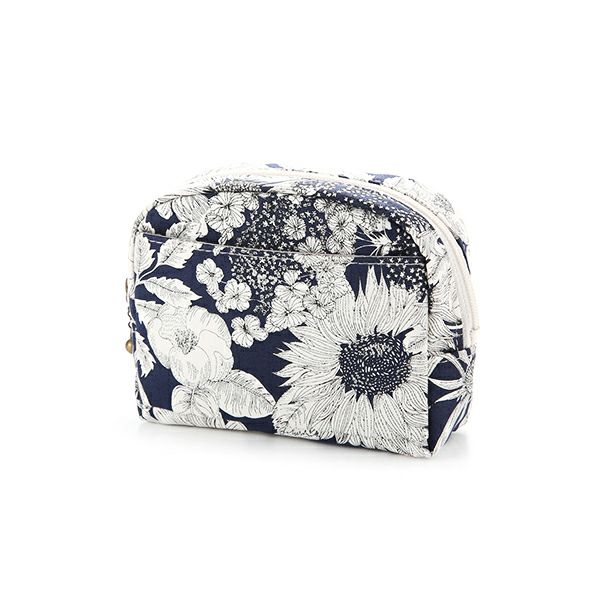 リバティプリント（LIBERTY PRINT）を使用したミニポーチ スウィムダンクレア ネイビー 11×4×10cm 日本製
