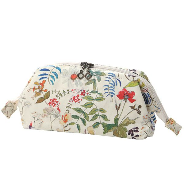 リバティプリント（LIBERTY PRINT）を使用したワイヤーポーチ チャートウェル レッド 24×8×11cm 日本製