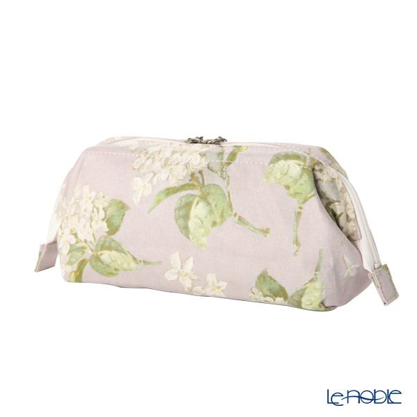 リバティプリント（LIBERTY PRINT）を使用したワイヤーポーチ アーカイブ・ライラック ベージュ 24×8×11cm 日本製