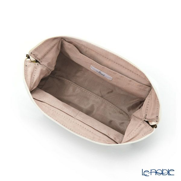 リバティプリント（LIBERTY PRINT）を使用したワイヤーポーチ アーカイブ・ライラック ベージュ 24×8×11cm 日本製