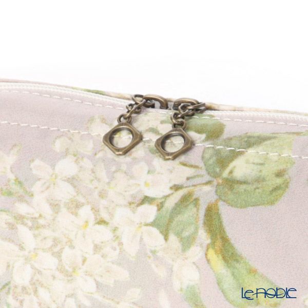 リバティプリント（LIBERTY PRINT）を使用したワイヤーポーチ アーカイブ・ライラック ベージュ 24×8×11cm 日本製