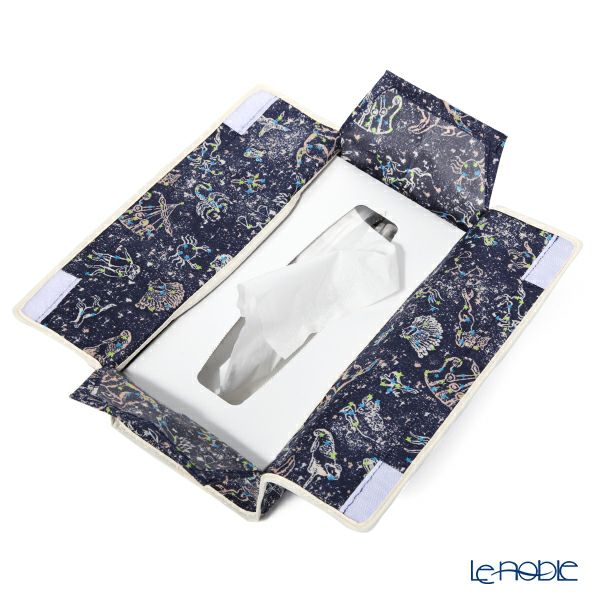 リバティプリント（LIBERTY PRINT）を使用したティッシュカバー ケビン ネイビー 22.5×11.5×H5cm用 日本製