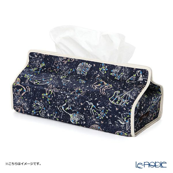 リバティプリント（LIBERTY PRINT）を使用したティッシュカバー ケビン ネイビー 22.5×11.5×H5cm用 日本製