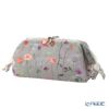 リバティプリント（LIBERTY PRINT）を使用したワイヤーポーチ スプリング・ガーデン グレー 24×8×11cm 日本製