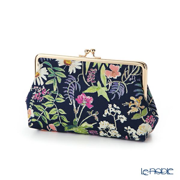リバティプリント（LIBERTY PRINT）を使用したがま口ポーチ チャートウェル ネイビー 20×6×13cm 日本製