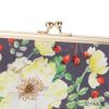 リバティプリント（LIBERTY PRINT）を使用したがま口ポーチ ドーセット・ローズ グレー 20×6×13cm 日本製