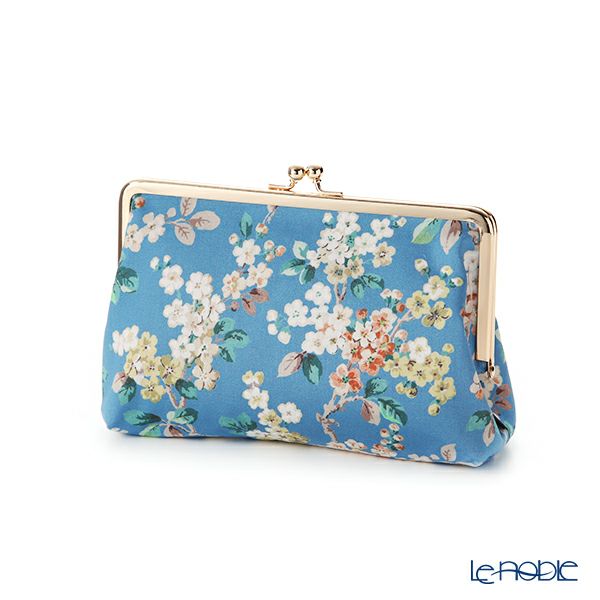 リバティプリント（LIBERTY PRINT）を使用したがま口ポーチ ジョセフィン ブルー 20×6×13cm 日本製